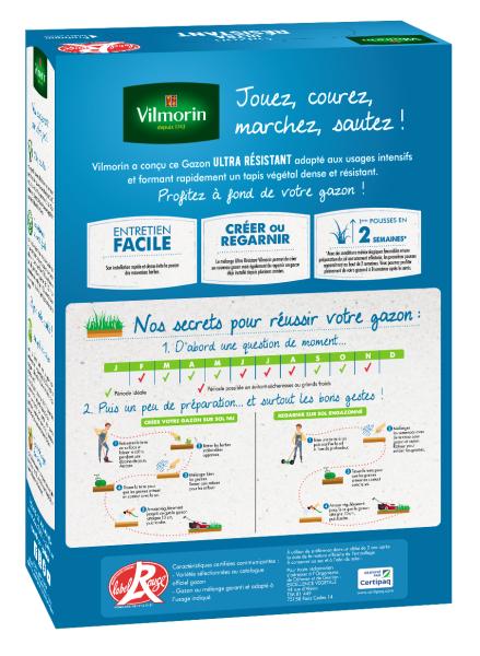 Ultra résistant - Gazon Ultra Résistant - Label Rouge - 1 kg - PACKAGING_3D_VERSO